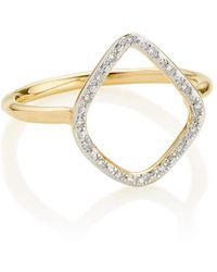 Monica Vinader - 'GP Riva' Ring mit Diamanten - Lyst