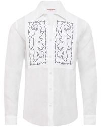 Orlebar Brown - Giles Mirabello Embroidered Shirt - Lyst