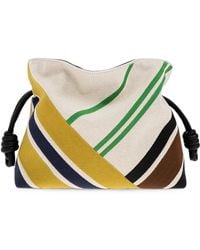Loewe - Medium Flamenco Striped Clutch Bag - Lyst