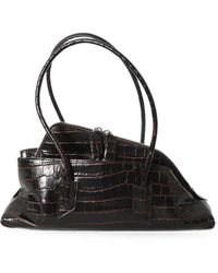 The Attico - Small La Passeggiata Crocodile-Effect Tote Bag - Lyst