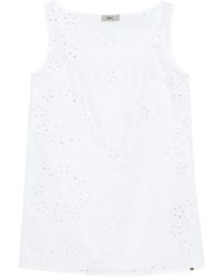 Herno - Eyelet Square-Neck Top - Lyst