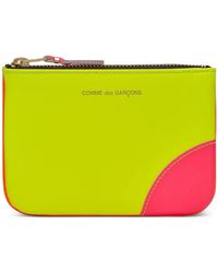Comme des Garçons - Portefeuille Zippé En Cuir À Empiècements - Lyst