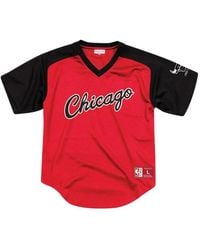 Mitchell & Ness - Final Seconds Mesh V-Neck T-Shirt - Lyst