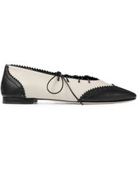 Jimmy Choo - Margot Lace-Up Ballet Flats - Lyst