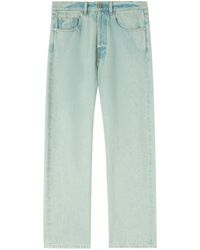 Palm Angels - Embroidered Denim Straight Pants For - Lyst