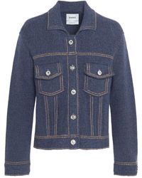 Barrie - Contrast-Stitch Knitted Jacket - Lyst