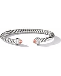 David Yurman - Bracelet Cable Classics en argent sterling serti de diamants et de morganite - Lyst