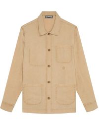 Vilebrequin - Corentin Embroidered-Turtle Linen Overshirt - Lyst
