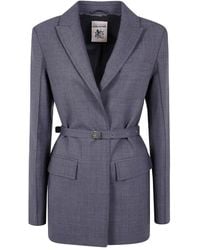 Semicouture - Belted Notched-Lapel Jacket - Lyst