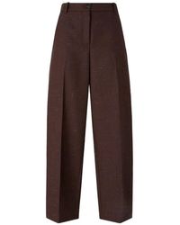 Pinko - Pressed-Crease Wide-Leg Trousers - Lyst
