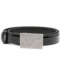 Alessandra Rich - Crystal-embellished Leather Belt - Lyst