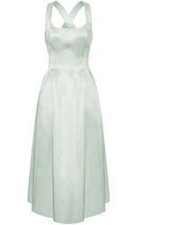 Philosophy Di Lorenzo Serafini - Midikleid Aus Satin - Lyst