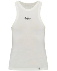 Palm Angels - Embroidered-Logo Tank Top - Lyst