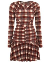 FARM Rio - Tartan-Pattern Heart-Detail Mini Dress - Lyst