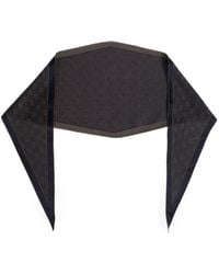 Ferragamo - Asymmetric Monogram-Pattern Scarf - Lyst