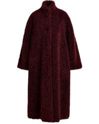 Essentiel Antwerp - Ispot Stand-Up Collar Faux-Shearling Coat - Lyst