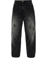 Carne Bollente - Heart-Motif Frayed Jeans - Lyst