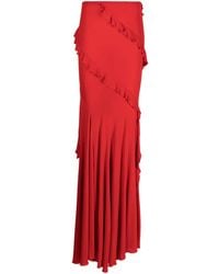 Blumarine - Gonna Lunga Con Ruches - Lyst