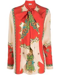 Etro - Paisley Pussy-bow Blouse - Lyst