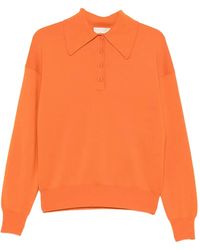 ALÉMAIS - Logo-Patch Button-Down Polo Sweater - Lyst