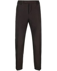 PT Torino - Mid-Rise Wool Tailored Trousers - Lyst