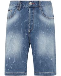 Philipp Plein - Jeans-Shorts mit Stone-Wash-Effekt - Lyst
