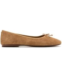 Sam Edelman - Allie Bow-Detail Suede Ballet Flats - Lyst