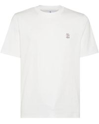Brunello Cucinelli - Logo Print T-Shirt - Lyst