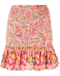 FARM Rio - Floral-print High-waist Skirt - Lyst
