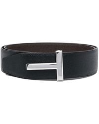 Tom Ford - T Logo-buckle Leather Belt - Lyst
