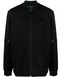 BOSS - Logo-Print Cotton Jacket - Lyst