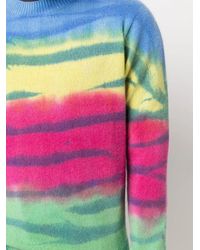 The Elder Statesman - Striped Tie-Dye Cashmere Jumper - Lyst