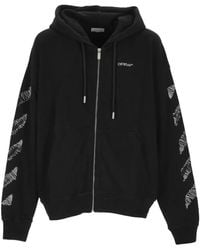 Off-White c/o Virgil Abloh - Scribble-Print Zip-Up Hoodie - Lyst