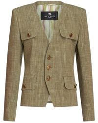 Etro - Slub-Effect Single-Breasted Jacket - Lyst