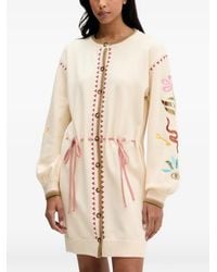 Never Fully Dressed - Embroidered Drawstring Mini Dress - Lyst