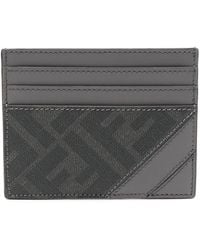 Fendi - FF-Print Calf Leather Cardholder - Lyst