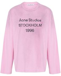 Acne Studios - Logo-print Distressed T-shirt - Lyst