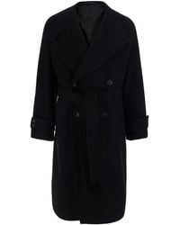 Tagliatore - Double-Breasted Belted Coat - Lyst