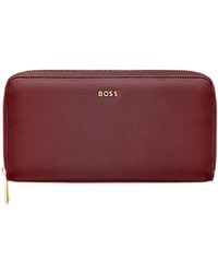 BOSS - Logo-Plaque Pebbled Wallet - Lyst