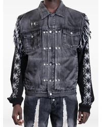 THUG CLUB - Veste En Jean Tc Angels À Franges - Lyst
