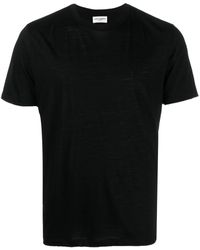 Saint Laurent - T-shirt Met Geborduurd Logo - Lyst