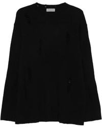 Yohji Yamamoto - Distressed Wool Sweater - Lyst