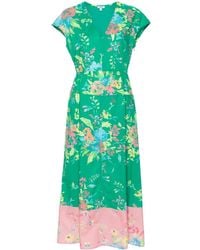 Aspesi - Floral-print Cotton Dress - Lyst