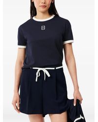 Lacoste - Embroidered-Badge Jersey T-Shirt - Lyst