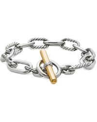 David Yurman - 18Kt And Sterling Dy Madison Toggle Chain Bracelet (11Mm) - Lyst