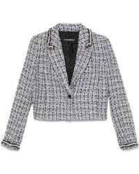 Karl Lagerfeld - Chaqueta con detalle de perlas artificiales - Lyst