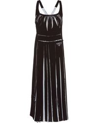 Prada - Sleeveless Printed Sablé Dress - Lyst
