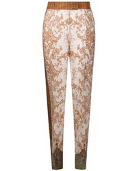 Pierre Louis Mascia - Baroque-Print Tapered Trousers - Lyst