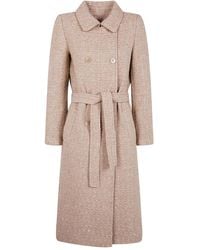 Twinset - スパンコール ベルテッドコート - Lyst
