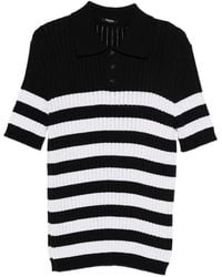 Balmain - Striped-Pattern Polo Shirt - Lyst